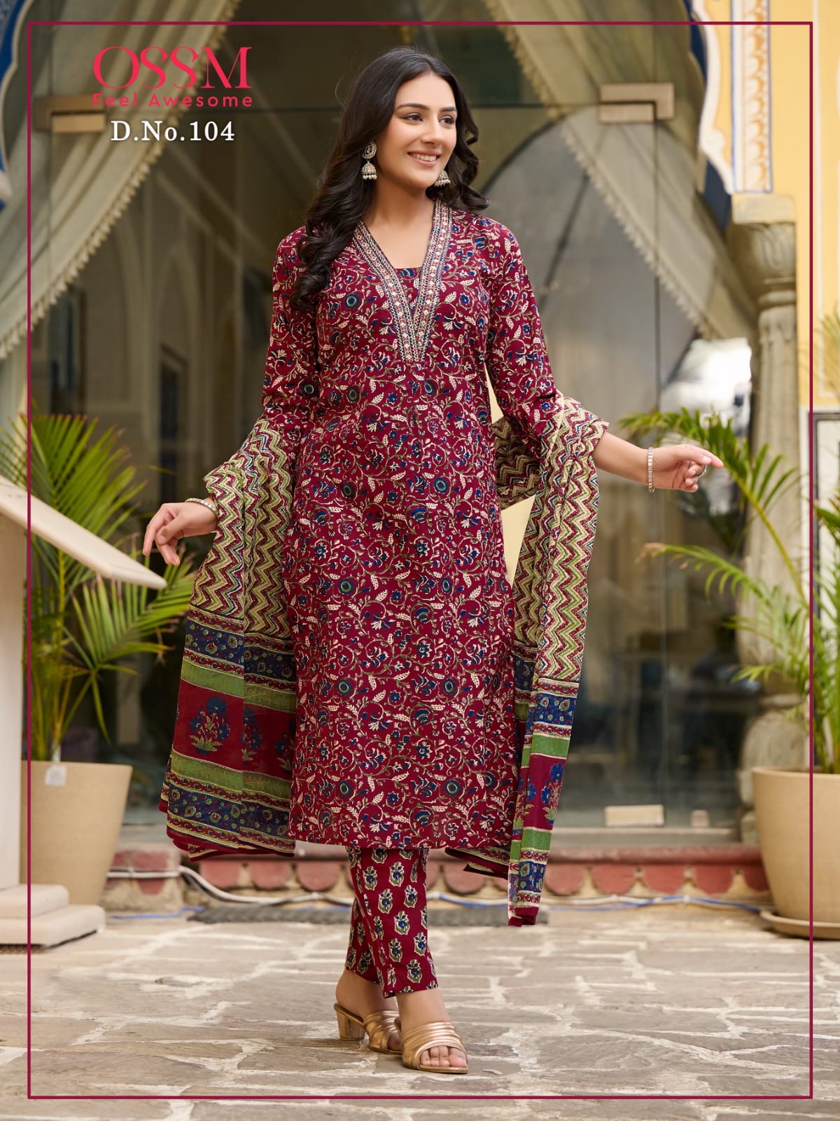 Malhar By Ossm Printed Cotton Designer Kurti With Bottom Dupatta Wholesale  Shop In Surat